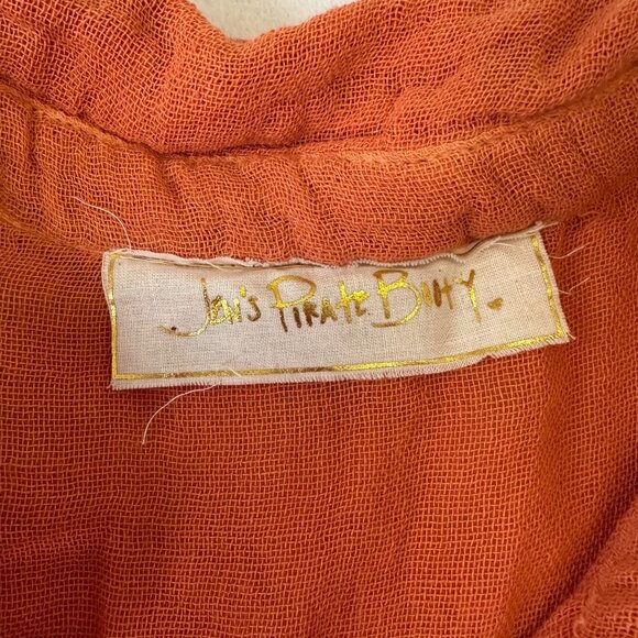 Jen's Pirate Booty Orange Button Down Shirt - Picture 8 of 14